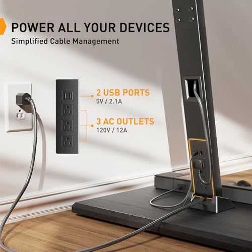 Image of Perlegear Rolling TV Stand with Power Outlet for 30-70 inch TVs, 88 lbs