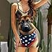 WOEZKEX Women's American Flag German Shepherd Dogs (4) Dress Spaghetti Strap Sleeveless Casual Party Beach Dresses