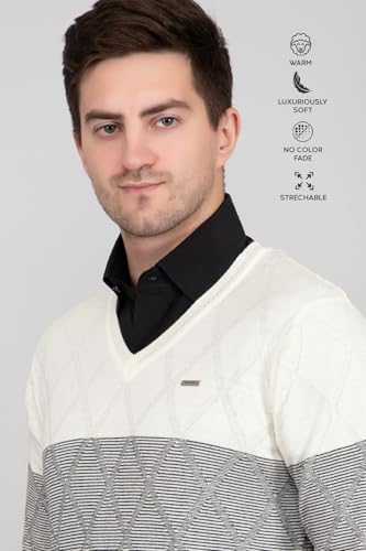 Image of GODFREY V Neck Full Sleeve Sweater for Man Winter Pullover