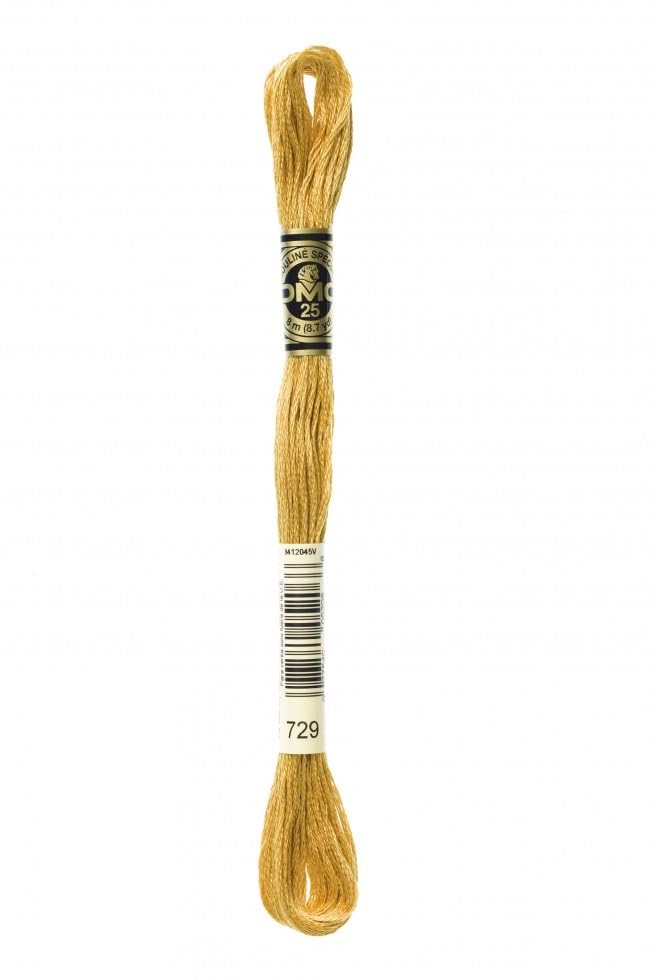 Stranded Cotton Embroidery Thread 729 - per skein