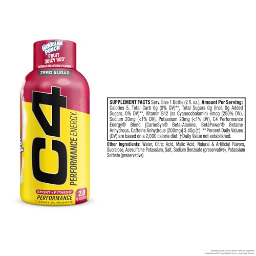 C4 Performance Energy Shot 2oz 12pk - Hawaiian Punch FJR - image 2