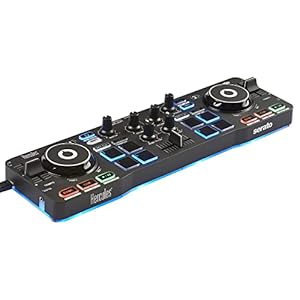 Hercules DJControl Starlight – Portable USB DJ Controller – 2 tracks avec 8 pads