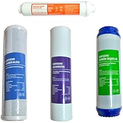 Filtros Osmosis Inversa Genius ATH - Recambios Originales Ósmosis inversa - Kit 4 Filtros - Compatibles