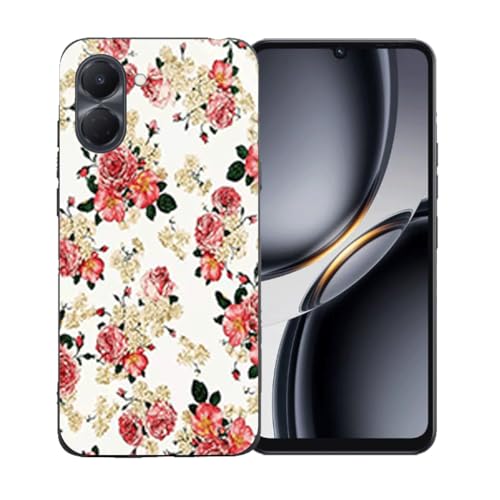 LCEHTOGYE �K�p Tecno Spark Go 3�p�P�[�X�A�K�p Tecno Spark Go 3 (6,75")�ƌ݊����̂��钴���^�u���b�N�\�t�gTPU�V���R���Q���P�[�X�ی�J�o�[ - LLM1