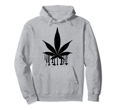 Black Drippin Weed 420 Smoke Cannabis Hemp Pot Stoner Gift Sudadera con Capucha