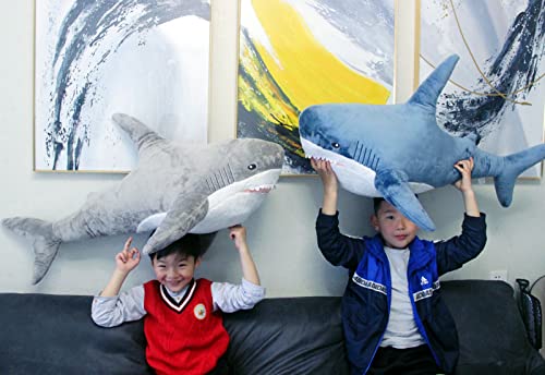 39.4 Inch Xxl Chonky Giant Shark Stuffed Animal,Soft Squishy Shark Toys Shark Plush Pillows,Chubby Stuffed Shark Brave Boy's And Girl's Room Décor,Perfect Stress Relief For Women #TOP4