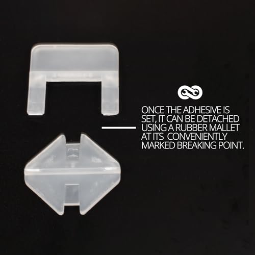 TekTools Tile Levelling System Spacer Clips, Ceramic Tile and Stone Installation - Image 3