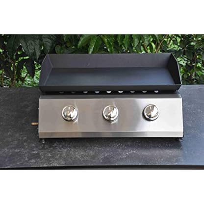 ACTIVA Plancha Grillplatte I Hochwertige Gas Grillplatte inkl. 3 Brenner je 2,1 KW I Plancha mit großer Grillfläche 50cm x 31cm – Bild 3