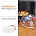 Eutuxia Microwave Plate Cover with easy-grip Lid, Handle, Adjustable Steam vent Holes, Splatter Guard Protection While Microwaving, Dishwasher Safe &10.62 inch & Pack of 2