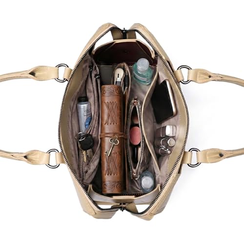 Image of EXOTIC Premium Celeste Tubular Handle Satchel Handbag for Women with Detachable & Adjustable Sling Strap | Spacious Structured Shoulder Bag | Spacious Structured