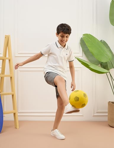 Image of Amazon Brand - Symbol Boys Cotton Rich Solid Polo Tshirt | Collar Tshirts | Half Sleeves | Plain-Regular Fit