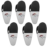 Siskiyou Sports NFL Denver Broncos Chip Clip Magnets, 6pk White, One Size