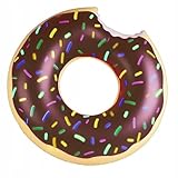 KRUMAD Donut Schwimmring Erwachsene 105 cm, Aufblasbarer Schwimmreifen für Erwachsene, Pool Spielzeug mit Streuseln, Schwimmhilfe, Badespaß für Strand, See & Schwimmbad