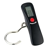 De color negro Escala De Joyería Escala De Bolsillo Balanzas Electrónicas Escala De Gancho Digital Lcd De 50 Kg 10G Para Equipaje De Pesca, Peso De Viaje, Gancho Colgante De Acero, Escala De Gancho De Pesaje Digital