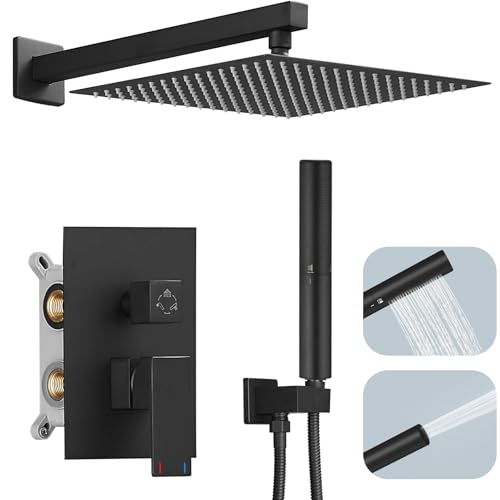 Hoimpro 12 Inch Shower Head System Set Bathroom...