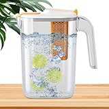 Expérience de filtre : offrez-vous un rafraîchissement avec notre pichet à eau avec infuseur à fruits qui met en évidence une conception de filtre unique pour séparer efficacement le thé et les fruits, et une zone de filtre à thé séparée pour une boisson non contaminée.