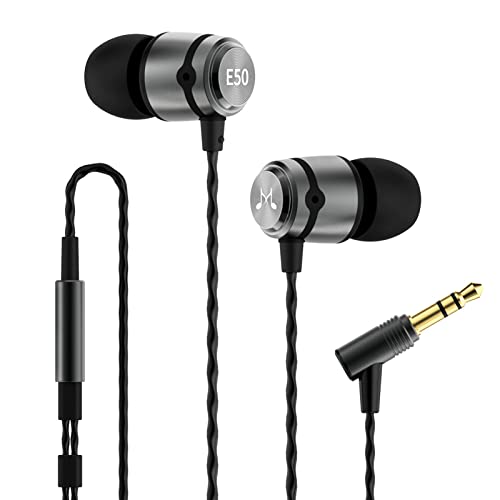 Image of SoundMAGIC E50 Wired Earbuds, No Mic, in-Ear Monitor, 3.5mm Jack, Gunmetal | Clear bass, Balanced HiFi sound, Effective noise isolation, Sturdy metal build, Ergonomic fit, Tangle-free cable