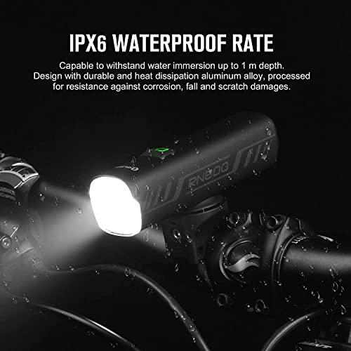 Feu Avant LED Vélo 800 Lm 10W - Rechargeable USB, 6 Modes - Neuf