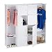 Produktbild Relaxdays Kleiderschrank Stecksystem mit 12 Fächern, großer Garderobenschrank aus Kunststoff, 145,5 x 145,5 cm, weiß