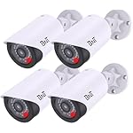 BNT-Dummy-Fake-Security-Camerawith-One-Flashing-Red-LED-Lightfor-Home-and-Businesses-Security-IndoorOutdoor-4-Pack-White