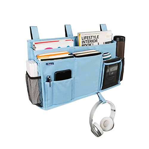 Image of Surblue Caddy Hanging Organizer Bedside Storage Bag for Bunk and Hospital Beds (Skyblue)