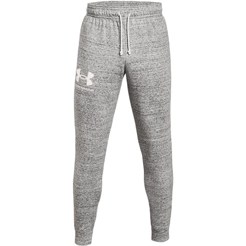Under Armour Men's Standard Rival Terry Joggers, Onyx White (112)/Onyx White, XX-Large Tall