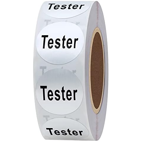 Hybsk 20 mm runde silberne Kosmetik-Tester-Aufkleber Cover