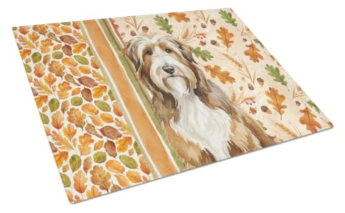 Caroline's Treasures Bearded Collie Dogs Decorative Glass Cutting Board