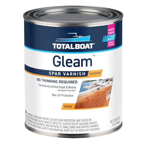TotalBoat Gleam Marine Spar Varnish, Gloss and Satin Polyure...