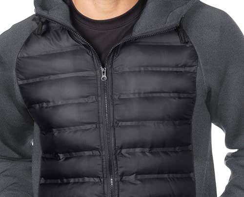 AFC Men's Active Fleece Quilted Puffer Jacket Hooded Soft Shell Coat 2X 3X 4X4