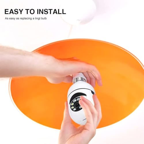 Golens 3MP WiFi Light Bulb Camera 1080P | E27 Bayonet Fitting | 360° Panoramic IP Camera with Fisheye, Infrared Night Vision, Motion Detection, Real-time Alert | CCTV Camera for Home Outdoor (WC10K) 6 41T4BU90BML