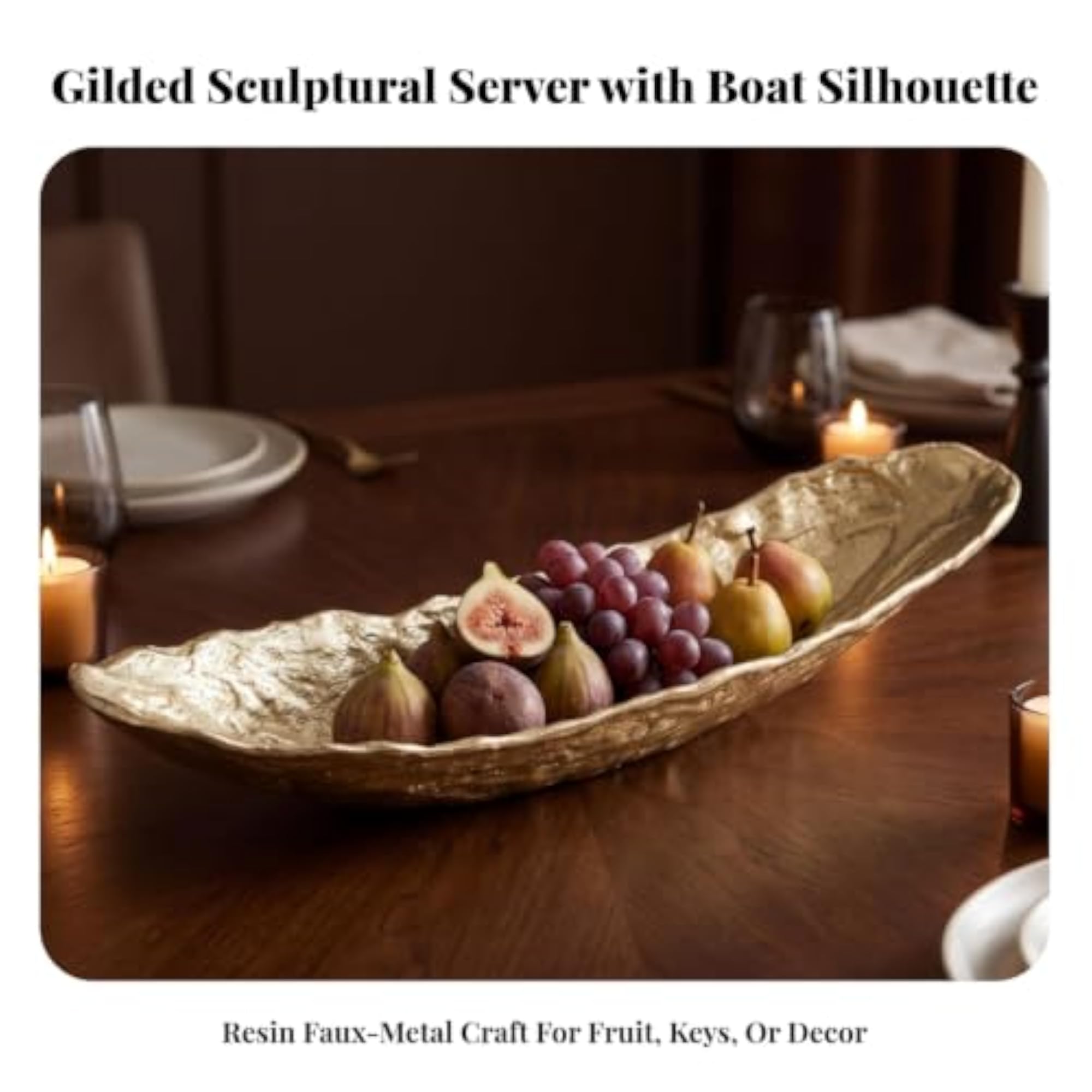 Artistic Boat-Shaped Fruit Tray for Home Decor