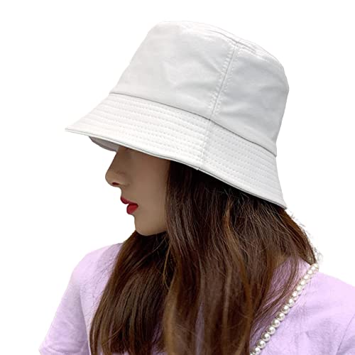 ［スロウアンドメロウ］バケット ハット ユニセックス シンプル 韓国 風 無地 ストリート カジュアル 帽子 キャップ アウトドア 3カラー キャップ レディース ぼうし バケハ サファリ 男女兼用 アウトドア ストリート系 スポーツ 大きい 大きめ 春 夏 ブラック ホワイト ピンク 黒 白 色 登山 ダンス 綿 100 ％ フェス ばけっと はっと HAT CAP キャンプ かわいい カワイイ おしゃれ オシャレ ベーシック 大きい 大きめ コットン 折りたたみ UV 紫外線 対策 予防 カット ツバ つば 広い 長 い メンズ(ホワイト)