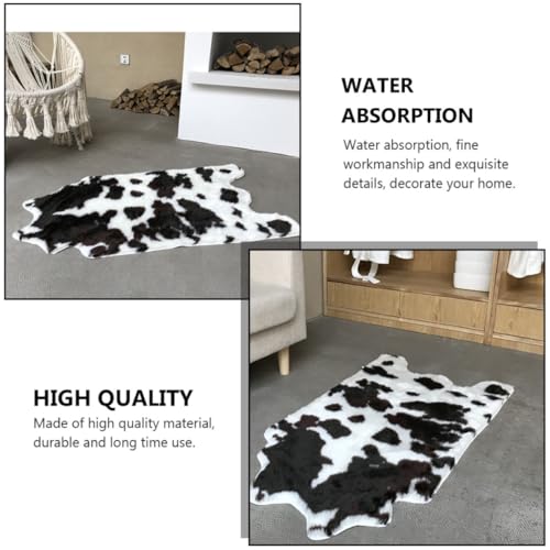 Alfombra estampado de vaca clara YARNOW para dormitorio acogedor 5