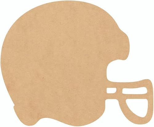 Unfinished Football Helmet 2" Cutout, 1/4" MDF Football Craft DIY