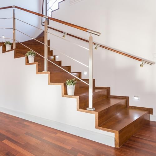 Soporte de barandilla acero inoxidable dorado para escaleras interiores y pasamanos pared 3