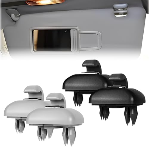 Soporte de Coche para Parasol, 4 Unidades, Ganchos para parasoles compatibles con A1, A3, A4, A5, Q3, Q5 (8E0, 857, 562), A7, B6, B7, B8, S4, S5 (Gris y negro)