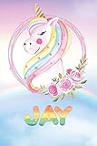  Jay: Want To Give Jay A Unique Memory & Emotional Moment? Show Jay You Care With This Personal Custom Named Gift With Jay\'s Very Own Unicorn Custom ... Be A Useful Planner Calendar Notebook Journal