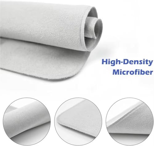 Image of Premium Polishing Cloth for iPhone, iPad & MacBook - Ultra-Soft, Scratch-Safe, Nano-Texture Display Compatible - High-Performance Cleaning Cloth (Single, 16x16 cm)