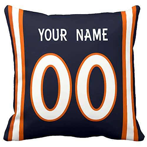 Image of ANTKING Throw Pillow 2 Pack with Custom Name and Number Personalized Gift for Men Women Boys