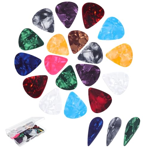 60 PCS Guitar Picks with Organizer Box, Multiple Colorful Guitar Pick 3 Different Thickness For...