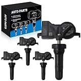 SZKAIDAG 433MHz TPMS Sensors Pre-Programmed for:-Jeep Grand Cherokee 2016-2022, for:-Dodge Durango 2016-2022, for:-Chrysler 200 2015-2017, for:-Fiat 500X 2016-2022, Replacement OE# 68313387AB (4 Pcs)