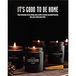 Craft & Kin Premium Smoke & Vanilla Candle | Black Scented Candles for Men | Long Lasting with 45 Hour Burn Time, 7.6oz | Soy Candle | Aromatherapy at Home | Gifts for Men - Image 5
