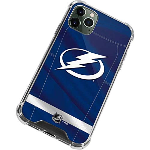 Skinit Clear Phone Case Compatible with iPhone 12 Pro Max - Officially Licensed NHL Tampa Bay Lightning Jersey Design
