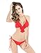 RELLECIGA Women's Ruffle Triangle Top Halter Bikini Set Swimsuit