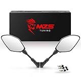 MZS Motorcycle Rear View Mirrors 360°Adjustable Handlebar Side Black 10MM Compatible with FZ1 FZ6 FZ8 | FJ09 | FZ07 FZ09 FZ10 | MT03 MT07 MT09 MT10 | Tenere 700 | Tracer 900