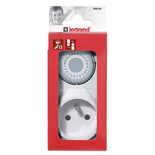 Prise programmable Legrand mécanique 24h blanc avec marche forcée