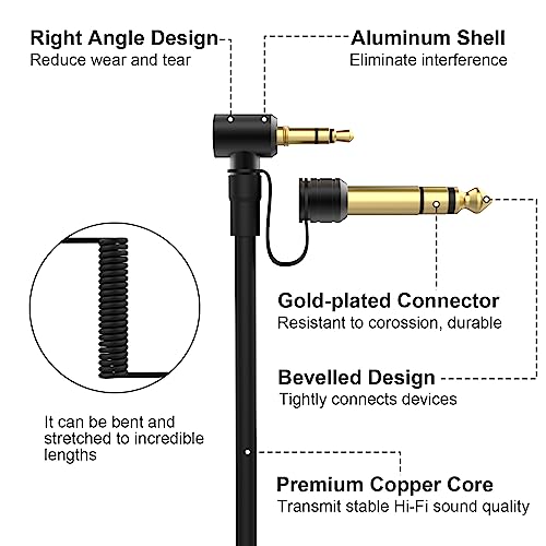 Cable de audio Studio Pro 3.5 mm a 6.5 mm 5 a 6.5 pies miniatura 4