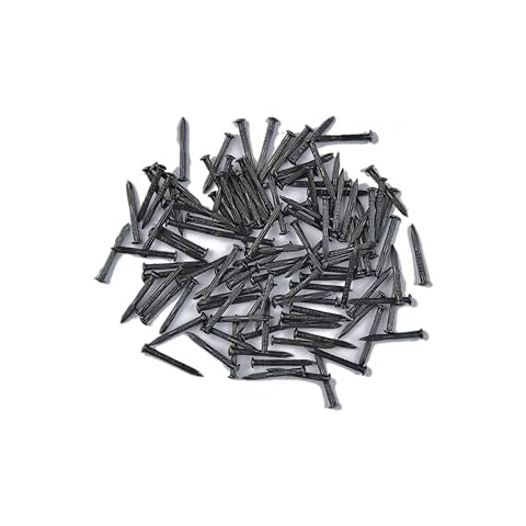 ÖÇS - 1.2 inch (30 mm) Length Fluted Hardened High Carbon Steel Point Tip Wall Masonry Concrete Black Nails (100 pcs.) Cover