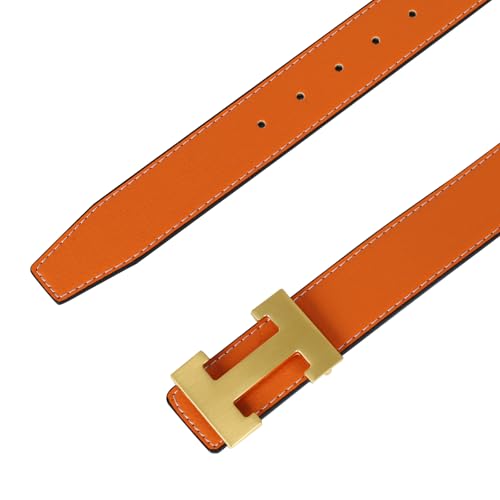 Aurolran Men&Womens Leather Dress Belt Business Automatic Buckle Belt Color-Black Silver Gold by Aurolran - Image 7